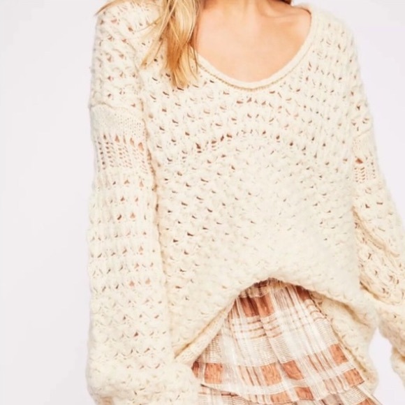 Free People Sweaters - NWT Free People Crashing Waves Wool Sweater M